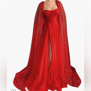 Costume - red devil. Never worn. Sequin detachable split back cape.